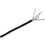 Parts Express CAT 6 23 AWG CMR 600 MHz U/UTP Solid Bare Copper Cable Black 1000 ft. Pull Box