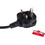 Parts Express BS 1363 UK 2-Pole Plug to C7P Polarized 6 ft. Power Cord Fused 10A 18/2