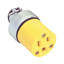 Parts Express AC Power Receptacle 3 Conductor Yellow