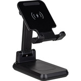 JENSEN JPSQ20 Foldable Phone/Tablet Stand with 10W Wireless Charging - Black