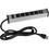 Parts Express Commercial Grade 5 Outlet Surge Power Strip with Two USB Charging Ports 6 ft. Cord Circuit Breaker/Switch