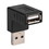 Parts Express USB A Male to USB A Female 90 Degree Adapter
