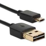 QVS Premium Reversible USB to Reversible Micro-USB Sync & Fast Charger Cable 2 ft. -