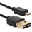 QVS Premium Reversible USB to Reversible Micro-USB Sync &amp; Fast Charger Cable 2 ft. - Black