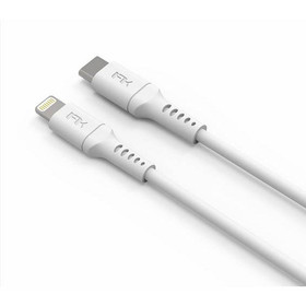 Parts Express Lightning MFi to USB-C Charging and Sync Cable 6 ft. White