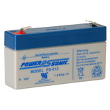 Power-Sonic PS-612 Sealed Lead Acid Battery 6V 1.4Ah