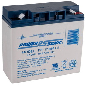 Power-Sonic PS-12180F2 Sealed Lead Acid Battery 12V 18Ah