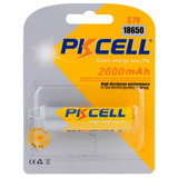 PKCELL Button Top 18650 3.7V 2600mAh Rechargeable Li-Ion Battery Short-Circuit/Overload Protection