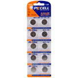 PKCELL 10-Pack AG13 A76 LR44 Button Cell
