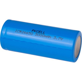 PKCELL Flat Top 26650 3.7V 5000mAh Rechargeable Li-Ion Battery
