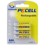 PKCELL 4-Pack AAA Rechargeable NiMH 1200mAh Battery