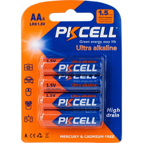 PKCELL 1.5V Ultra Alkaline Battery 4-Pack