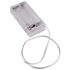 Parts Express AA Transparent Battery Holder with Switch and 6" Leads
