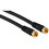 Parts Express RG-6 F Type Coaxial Cable Black Gold Plated Connectors 3 ft.