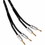 Audtek 14 AWG 6ft Professional Grade Braided Speaker Cable Wire with Gold Plated Banana Jacks