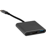 Parts Express USB-C Hub 3-In-1 Multiport Adapter with HDMI 4K USB-A 3.0 Port and USB-C PD Charging Port