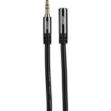 Audtek 35SMFC-6 Premium Slim 3.5mm Stereo Male to Female Dual Shielded Audio Cable 24 AWG BC 6 ft.