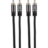 Audtek DMC3 Premium Dual RCA Audio Cable with Metal Shell 3 ft.