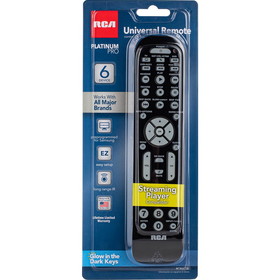RCA RCR6473E Six Device Remote with Expanded DVR Capability, Glow In the Dark Keys - Black