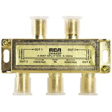 RCA DH44SPF 4-Way 3.0 GHz Bi-Di Gold Plated Coaxial Splitter