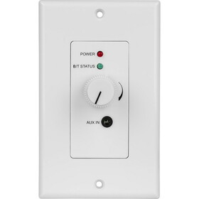 In-Wall Stereo Audio and Bluetooth Receiver Wall Plate with Volume Control