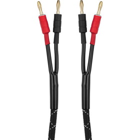 Parts Express 14 AWG Professional Grade Braided Speaker Cable Wire with Gold Plated Banana Jacks