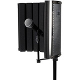 Parts Express Portable Vocal Recording Bundle - Talent VB1 Isolation Booth with DM1 Microphone & Tripod Mic Stand