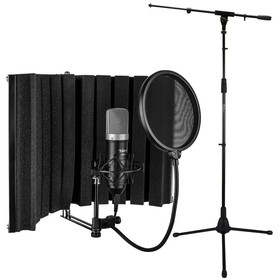 Talent All-In-One Recording Bundle -- Vocal Booth - USB Mic - Shock Mount - Pop Filter - Mic Stand