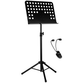 Talent MUS-2 Tripod Music Stand with MSL-22 Clip-On LED Light Bundle