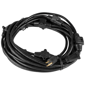 Milspec D19006339 32.5 ft. 14/3 Multi-Outlet Power Distribution Heavy Duty Extension Cord - Black