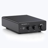Fosi Audio LC30 Desktop Amp/Speaker Selector Box – 2 Analog VU Meters, RCA I/O, Black
