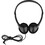 Parts Express Mini Stereo Lightweight Classroom Headphones with Twistable Earpieces and 4 ft. Cord