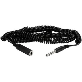 Parts Express 1/4" Stereo Headphone Extension Cable 25 ft. Coiled