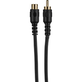 Parts Express Single RCA Male to Female Audio Video Subwoofer Extension Cable 12 ft.