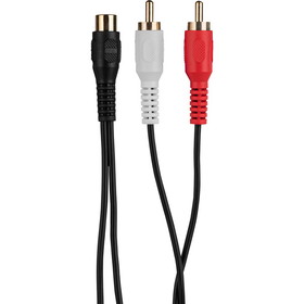 Parts Express Y Adapter Cable Dual Shielded with Gold Plated Connectors 6"