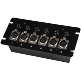 Parts Express Floor / Surface Mount Stage Box with Six XLR Female and Six 1/4