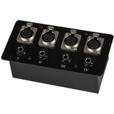 Parts Express Floor / Surface Mount Stage Box with Four XLR Female and Four 1/4