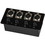 Parts Express Floor / Surface Mount Stage Box with Four XLR Female and Four 1/4" TRS Female Jacks