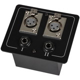 Parts Express Floor / Surface Mount Stage Box with Two XLR Female and Two 1/4