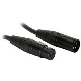 Talent MCB01 Microphone Cable XLR Female to XLR Male Black with Gold Plated Contacts 1.5 ft.