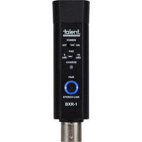 Talent BXR-1 XLR Bluetooth Audio Receiver with Rechargeable Battery and USB Cable