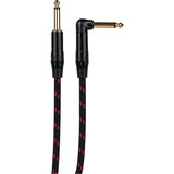 Talent Sound & Lighting GCRW-10 Talent Guitar / Instrument Cable with Red/Black Braided Jacket 1/4