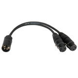 Pro Co YMXM2XF-1 XLR Y Adapter Cable One Male to Two Female