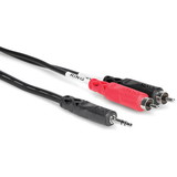 Hosa CMR-203 3.5mm TRS to Dual RCA Stereo Breakout 3 ft.