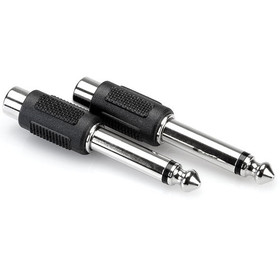 Hosa GPR-101 RCA to 1/4" TS Adapter 2 Pack