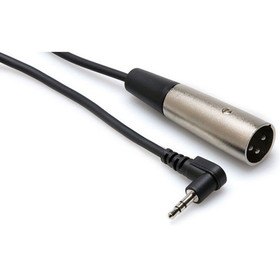 Hosa XVM-110M 3.5mm Right-Angle TRS to XLR3M Camcorder Microphone Cable 10 ft.