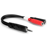 Hosa YMM-261 3.5mm Male TRS to Dual 3.5mm Female TS Stereo Breakout Adapter Cable 6