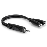 Hosa YMM-232 3.5mm Male TRS to Dual 3.5mm Female TRS Y-Cable 6