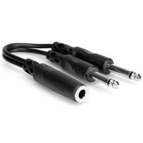 Hosa YPP-106 1/4" Female TS to Dual 1/4" Male TS Y-Cable