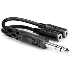 Hosa YMP-234 1/4" Male TRS to Dual 3.5mm Female TRS Y-Cable